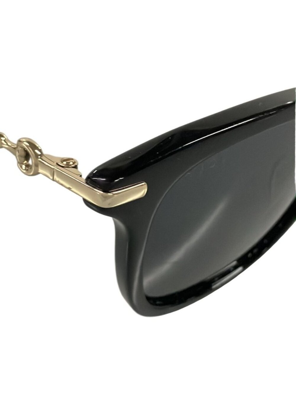 Gucci Sunglasses Wellington Black Gold Dark Brown Eyewear - Picture 7 of 8